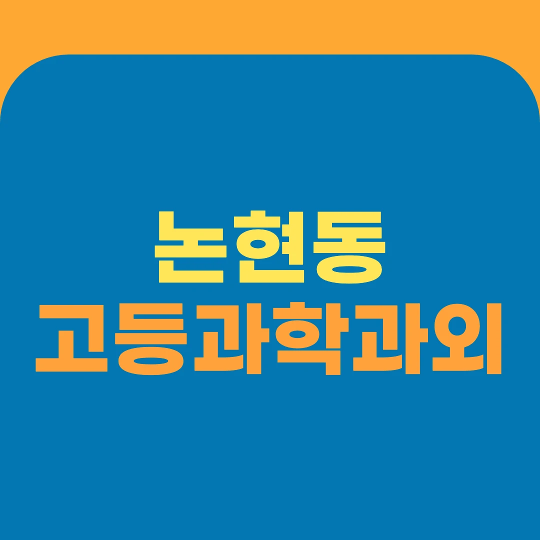 논현동 고등과학과외