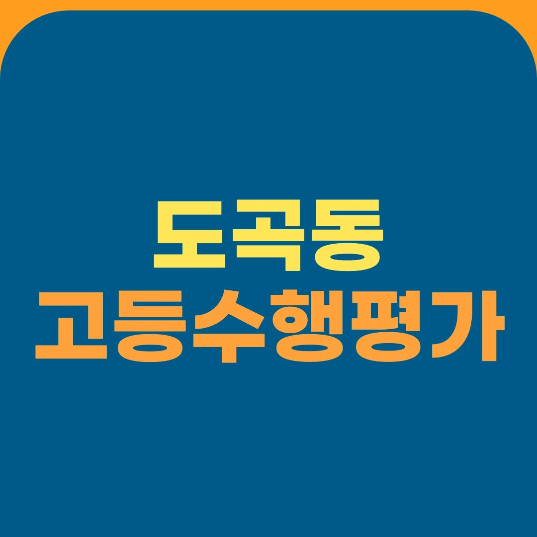 도곡동 고등수행평가