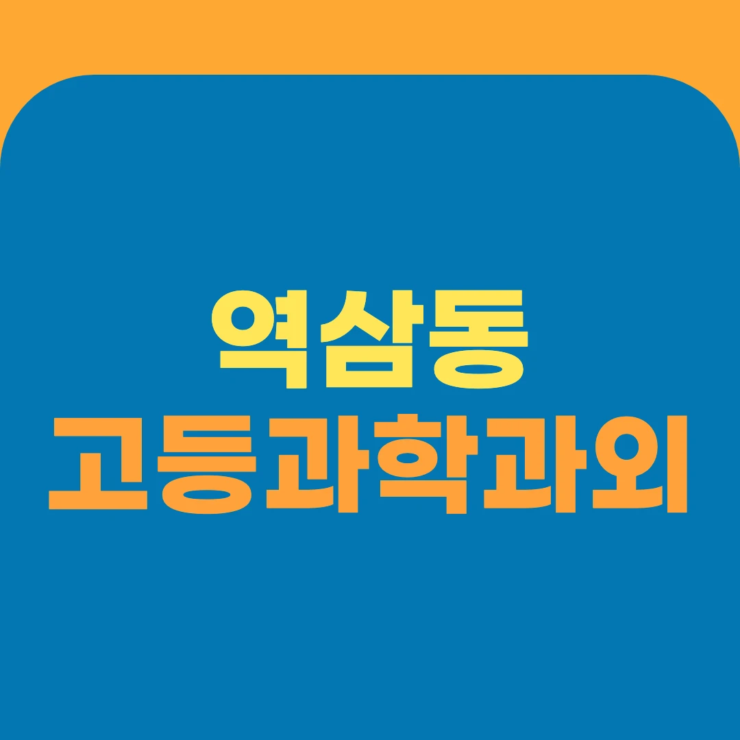 역삼동 고등과학과외