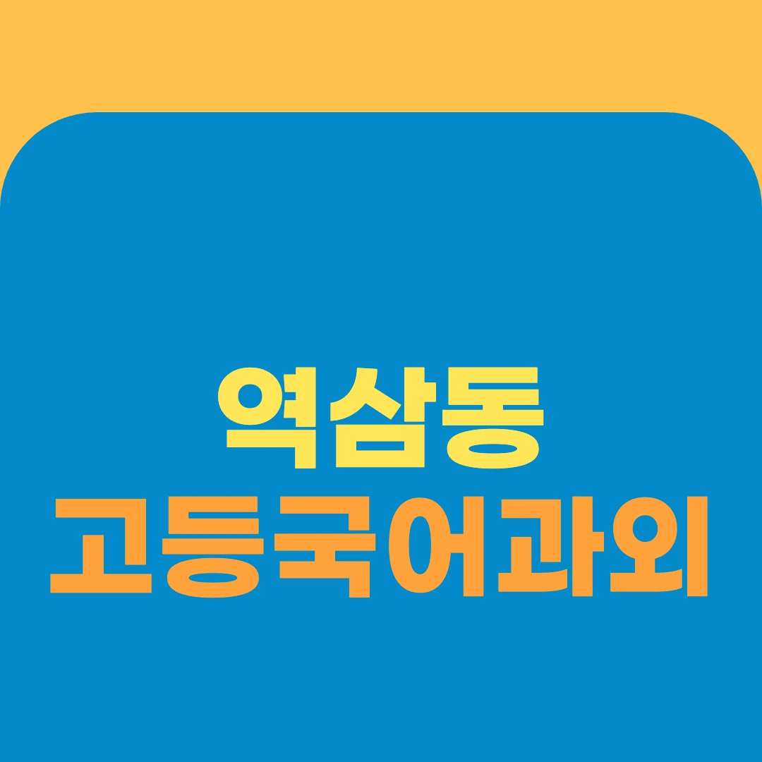 역삼동 고등국어과외
