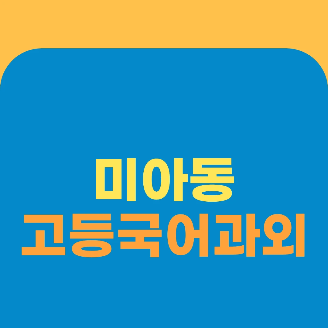 미아동 고등국어과외