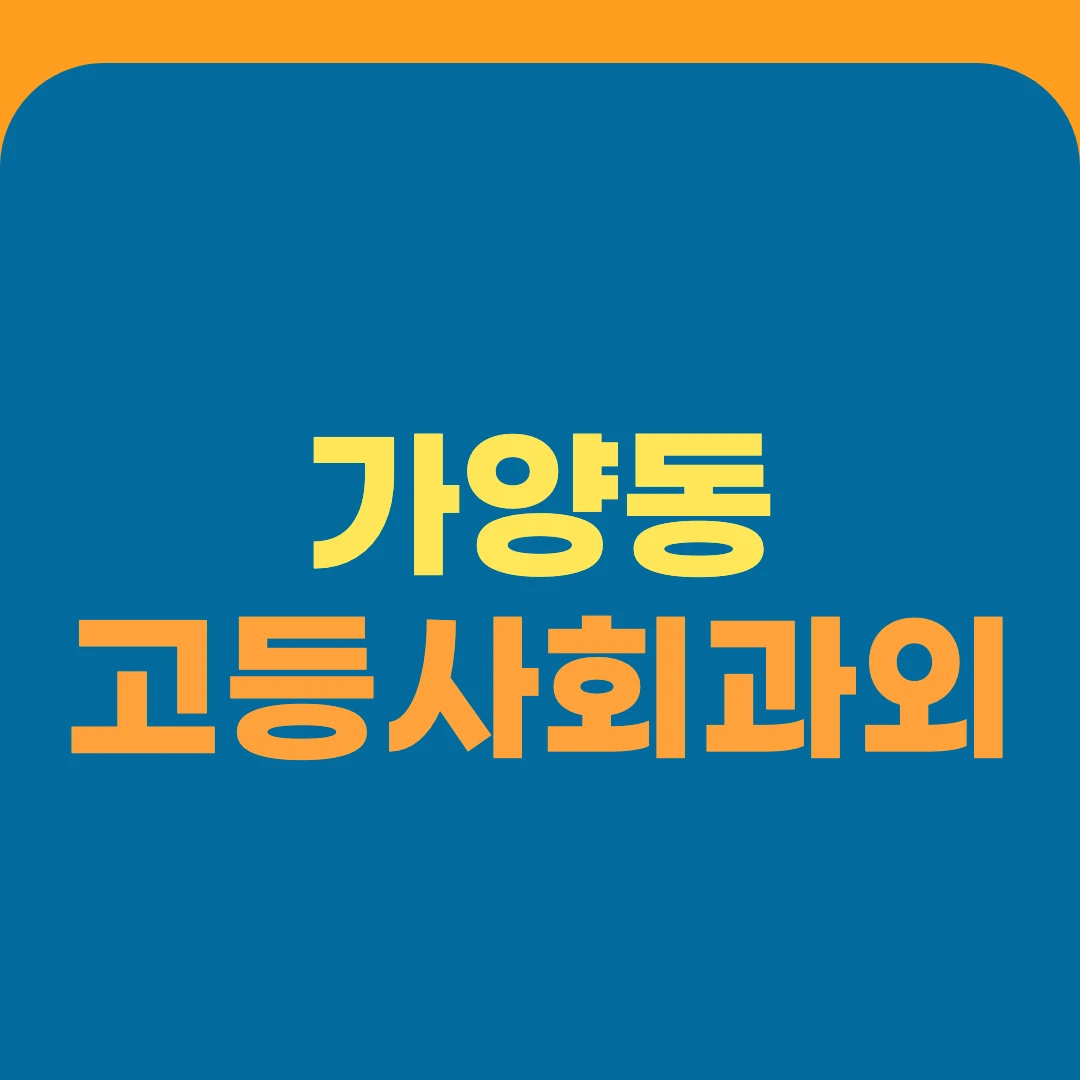 가양동 고등사회과외