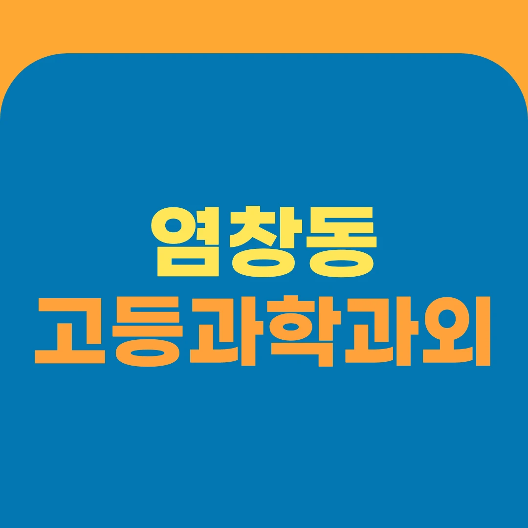 염창동 고등과학과외