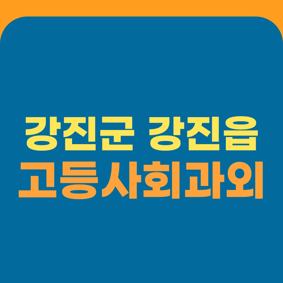 강진군 강진읍 고등사회과외