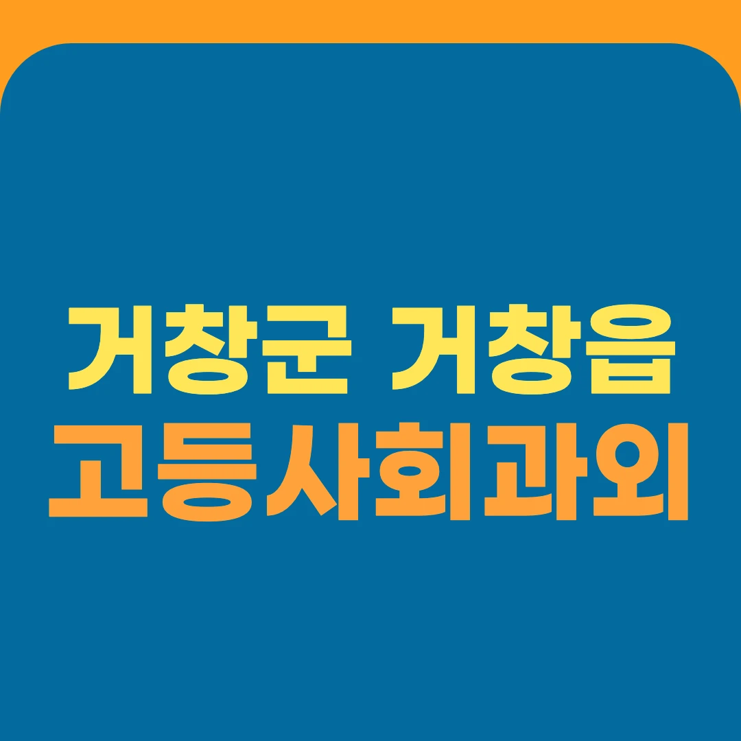 거창군 거창읍 고등사회과외