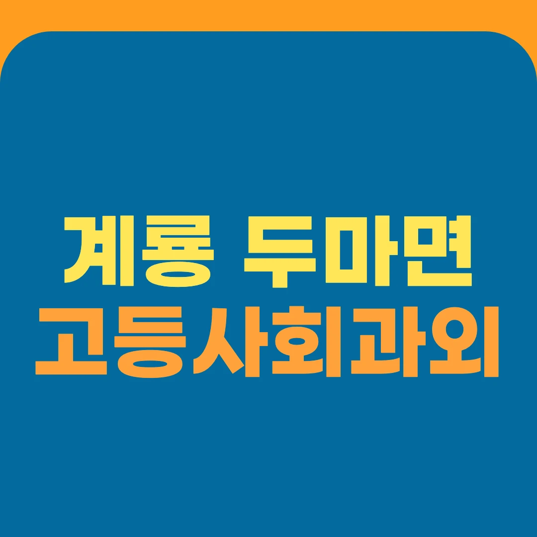 계룡 두마면 고등사회과외