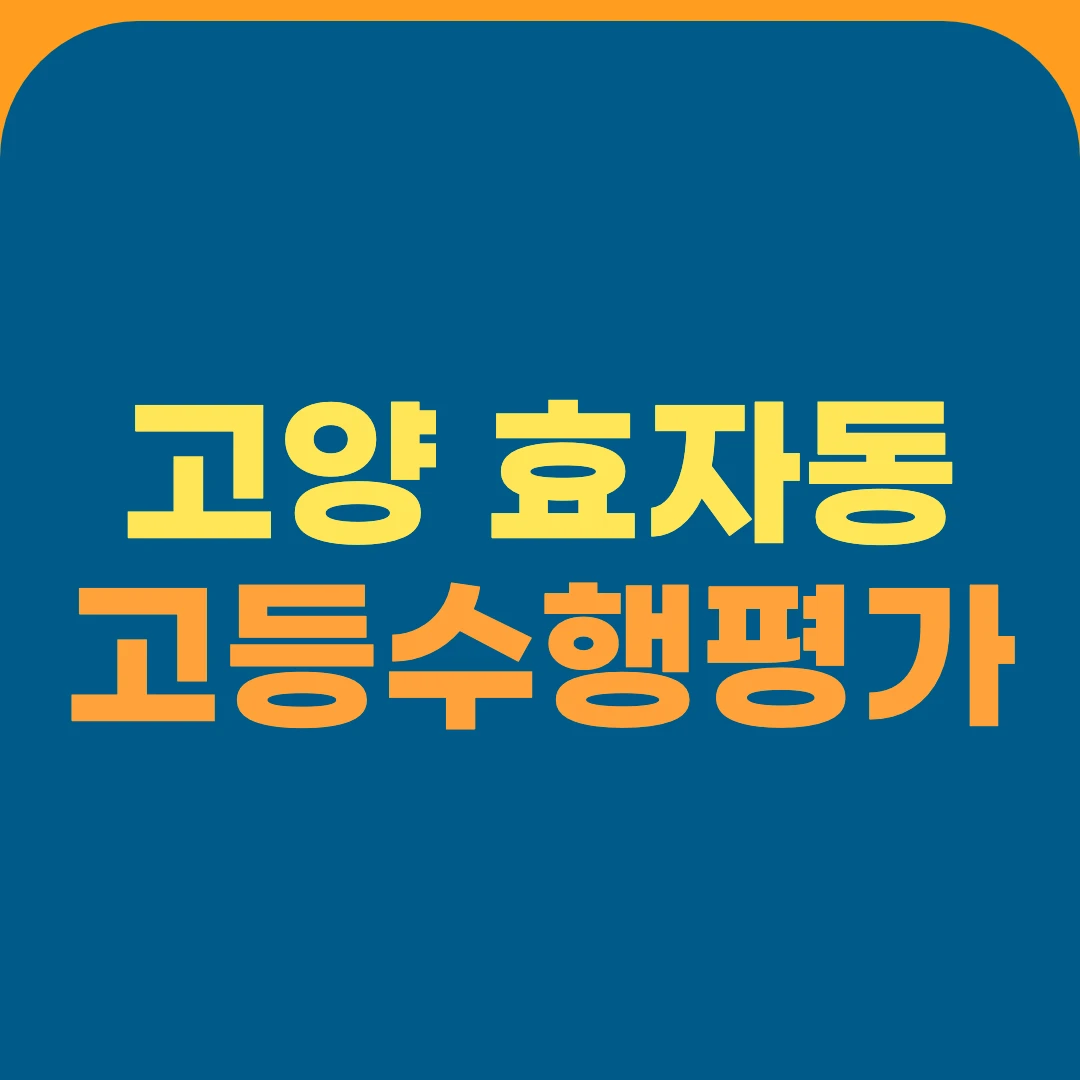 고양 효자동 고등수행평가