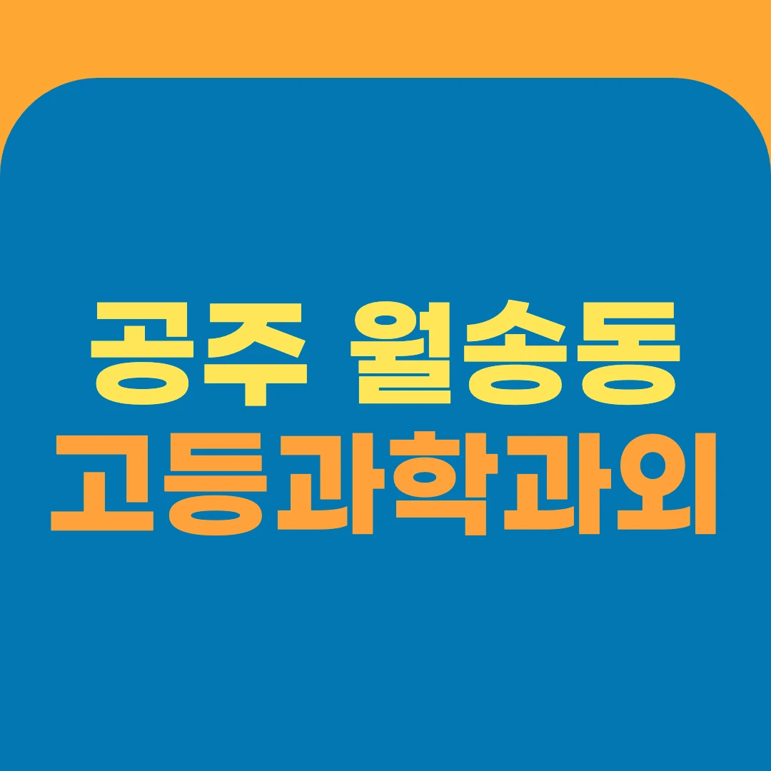 공주 월송동 고등과학과외
