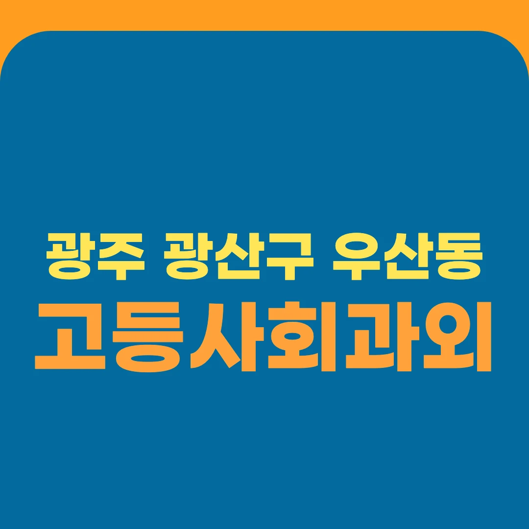 광주 광산구 우산동 고등사회과외