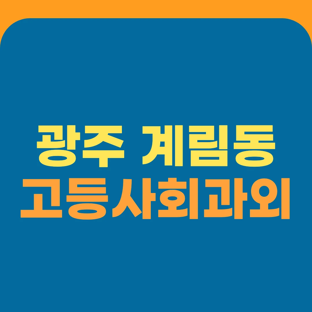 광주 계림동 고등사회과외