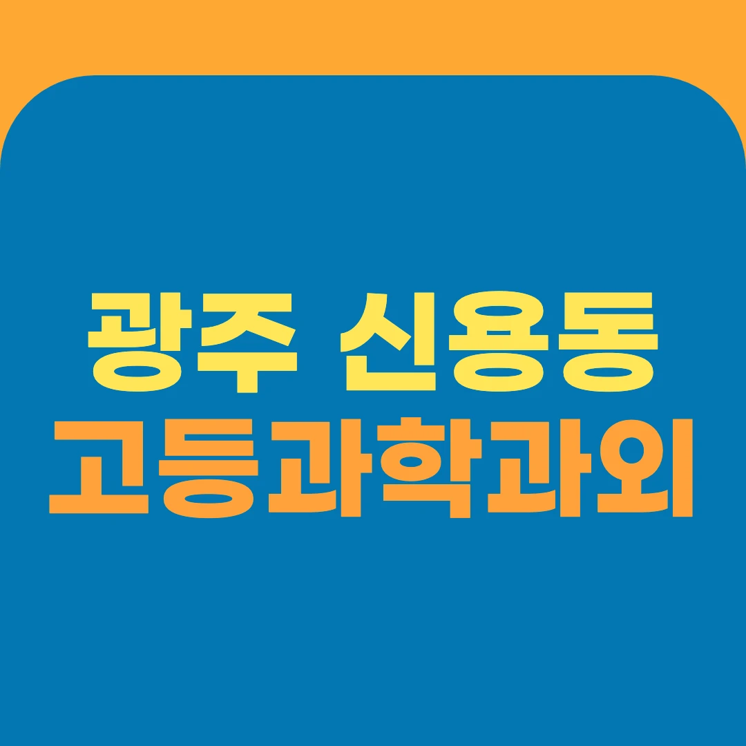 광주 신용동 고등과학과외