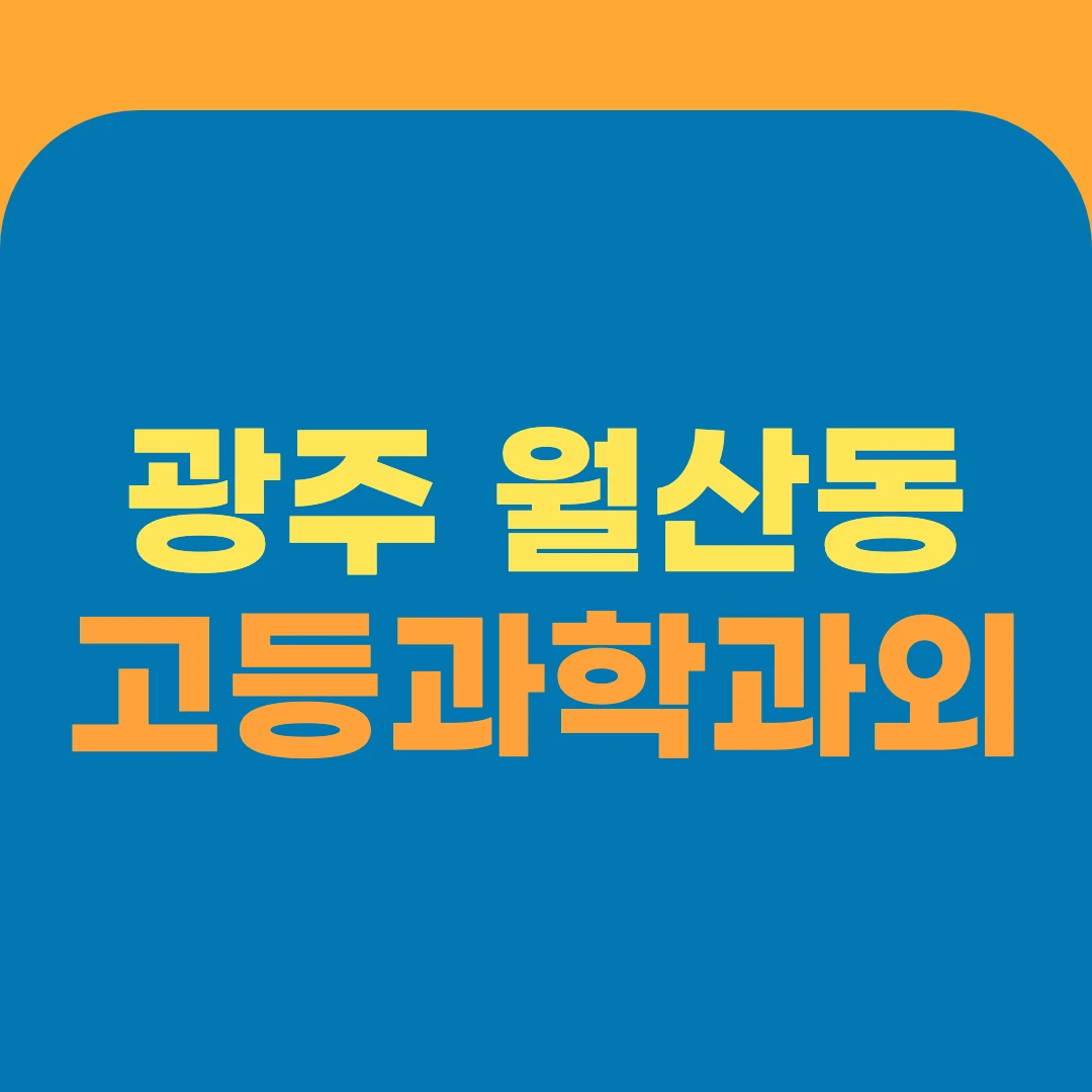 광주 월산동 고등과학과외