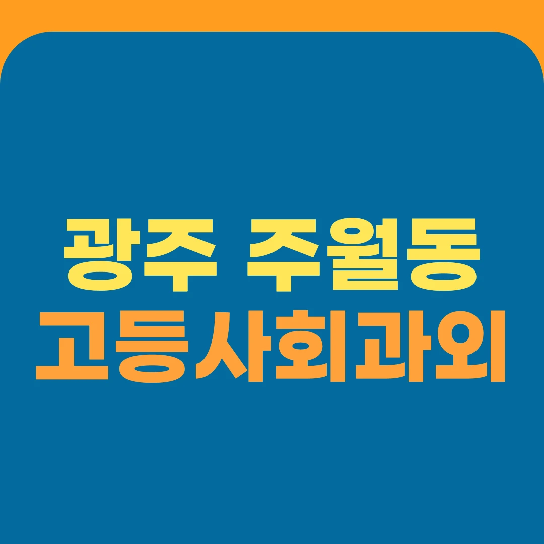 광주 주월동 고등사회과외