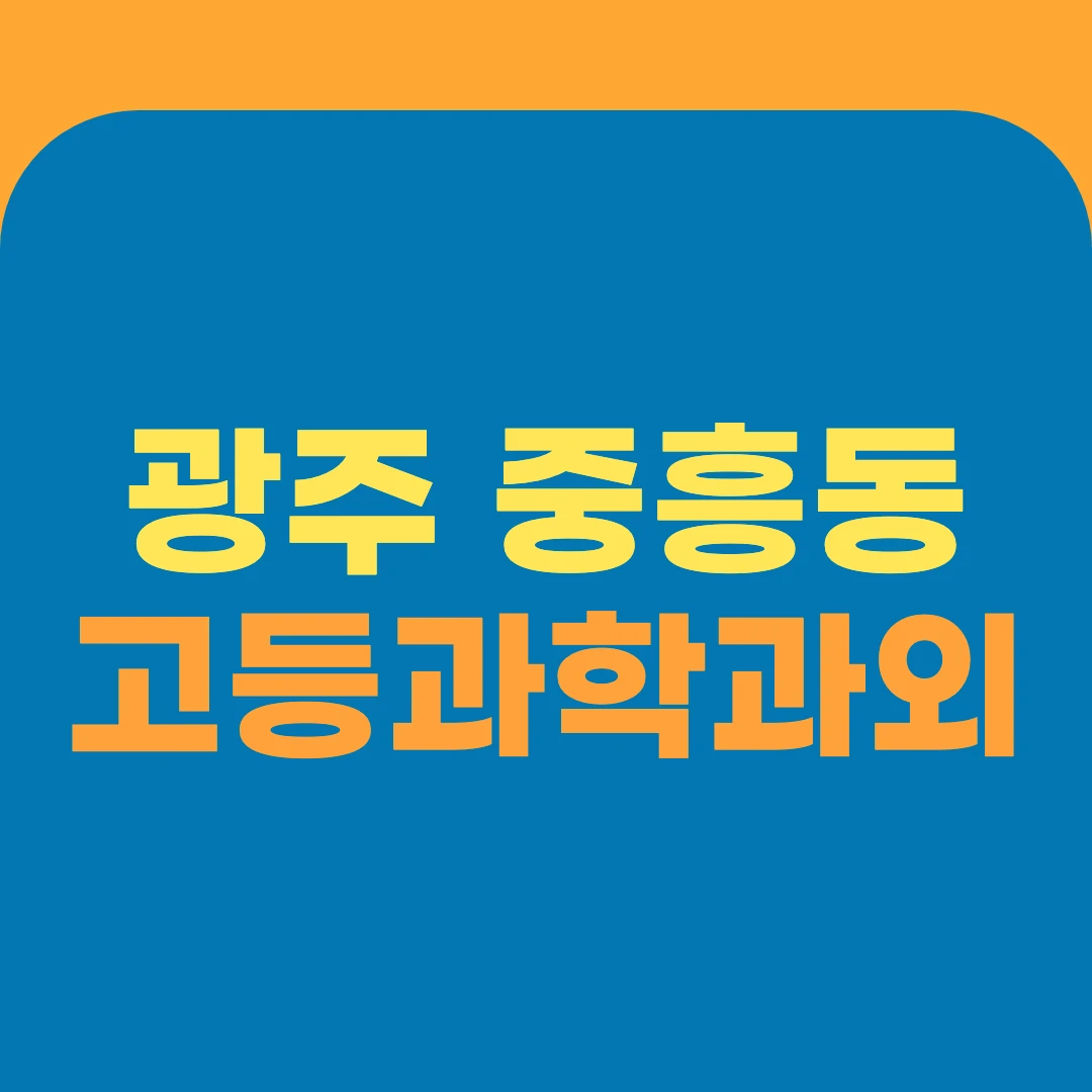 광주 중흥동 고등과학과외