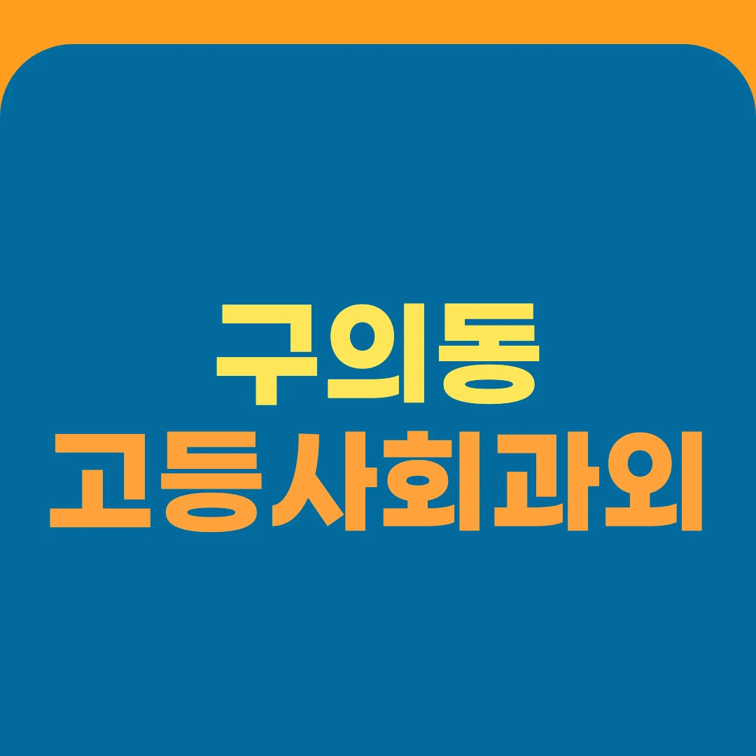 구의동 고등사회과외
