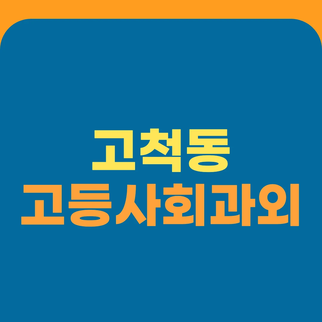 고척동 고등사회과외
