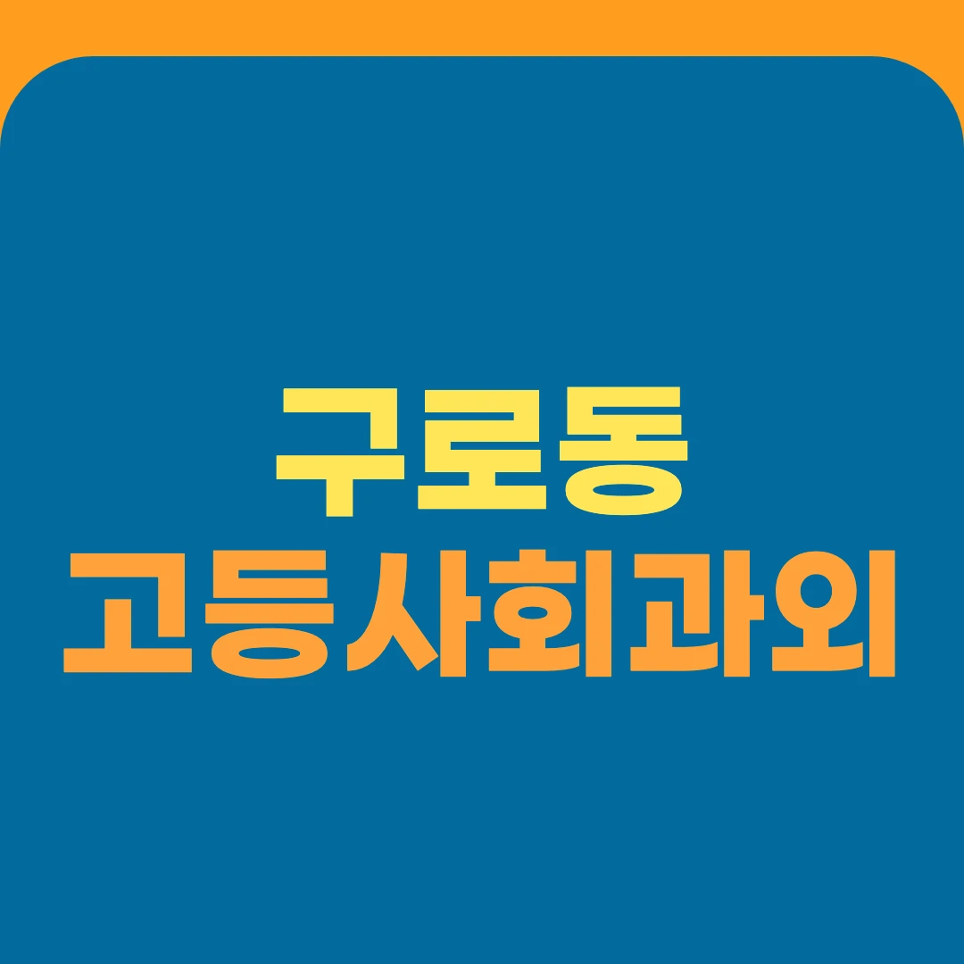 구로동 고등사회과외