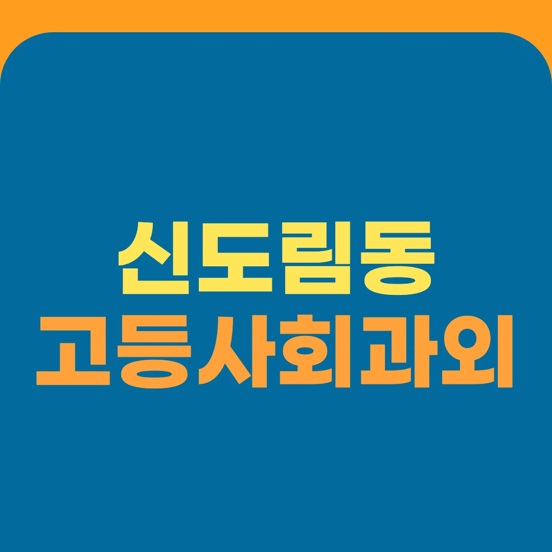 신도림동 고등사회과외