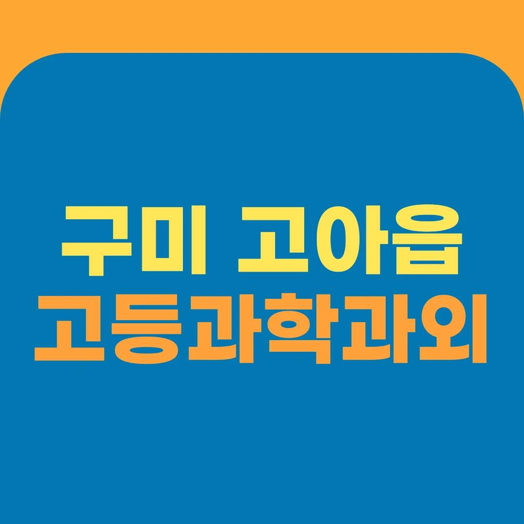 구미 고아읍 고등과학과외