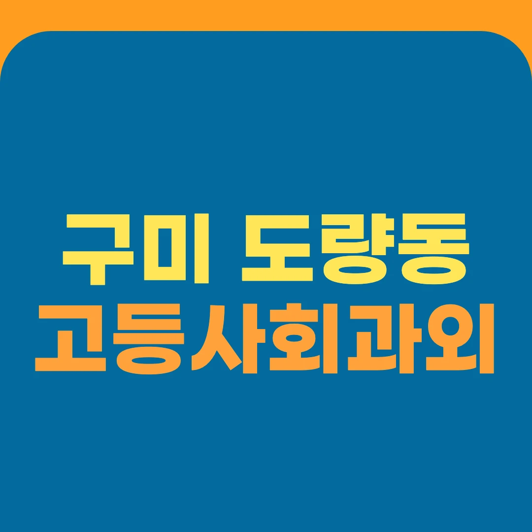 구미 도량동 고등사회과외