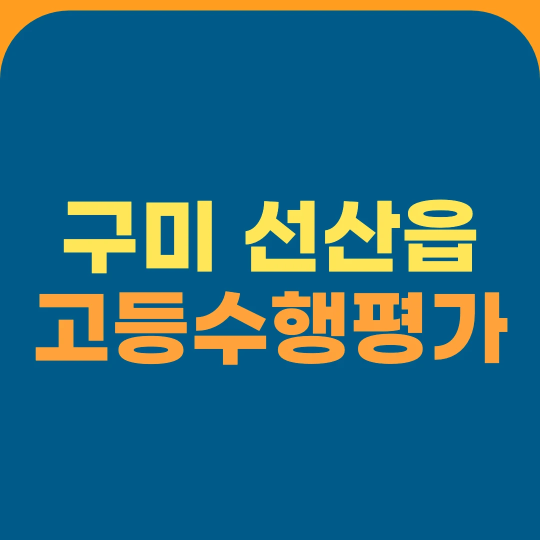 구미 선산읍 고등수행평가