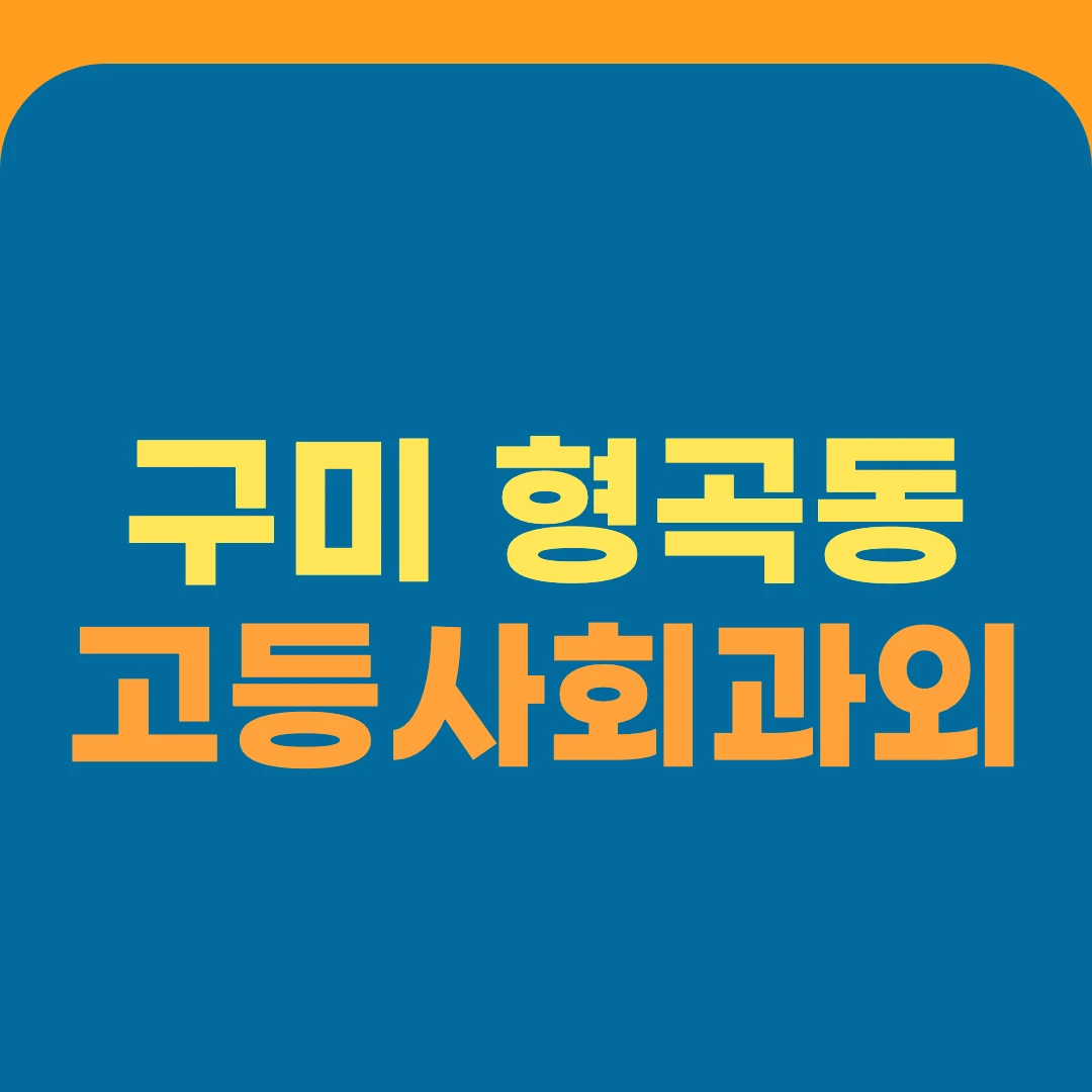 구미 형곡동 고등사회과외