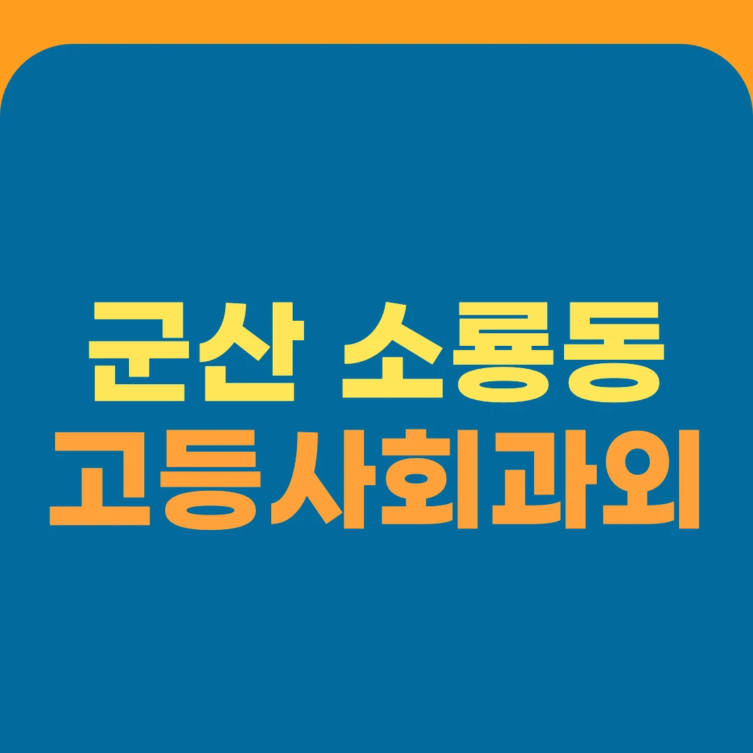 군산 소룡동 고등사회과외