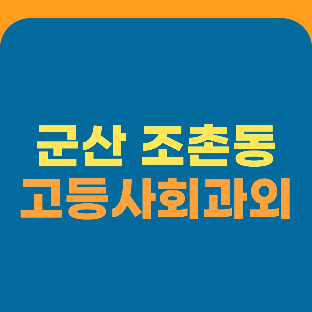 군산 조촌동 고등사회과외