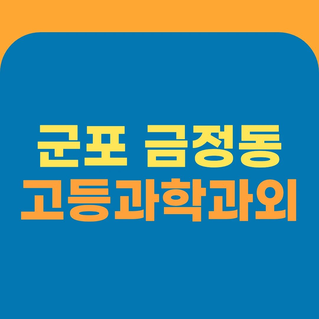 군포 금정동 고등과학과외