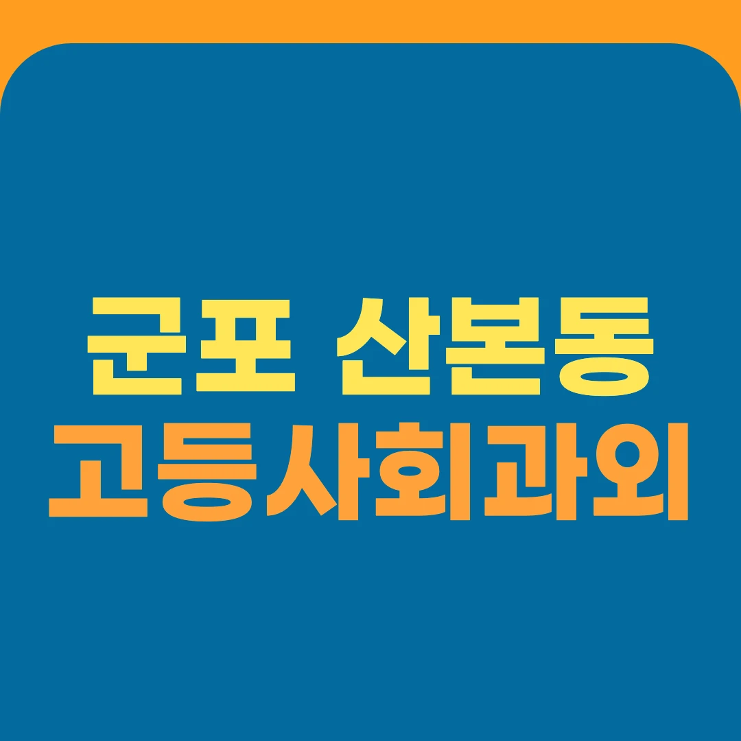 군포 산본동 고등사회과외