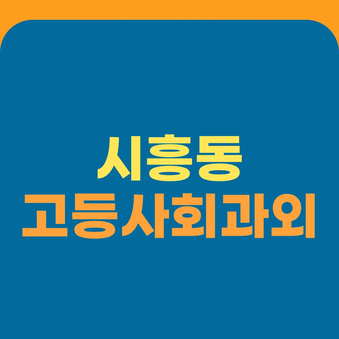 시흥동 고등사회과외