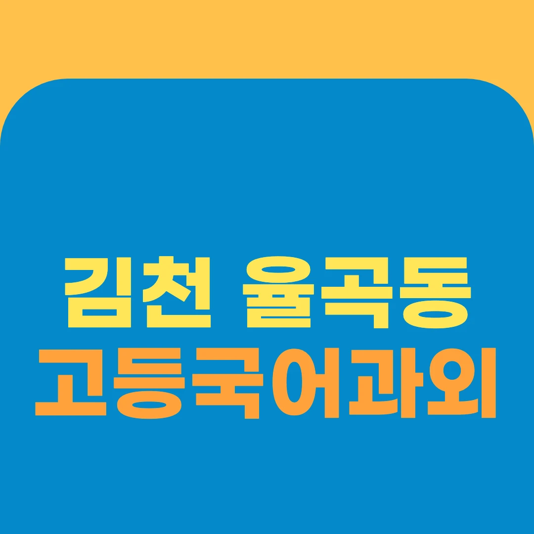 김천 율곡동 고등국어과외