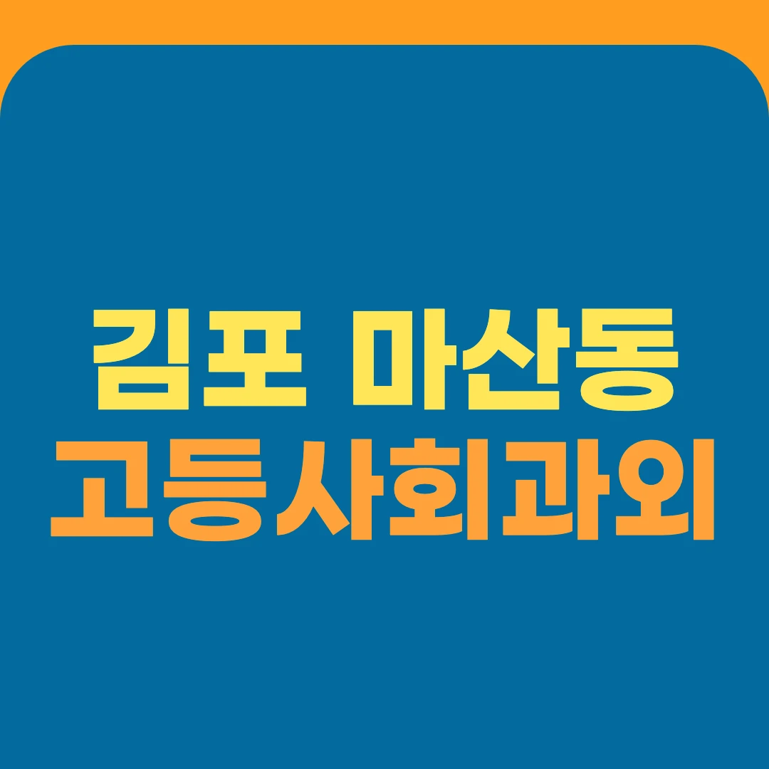 김포 마산동 고등사회과외