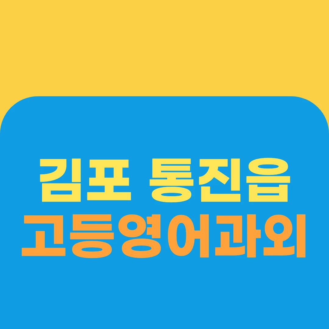 김포 통진읍 고등영어과외