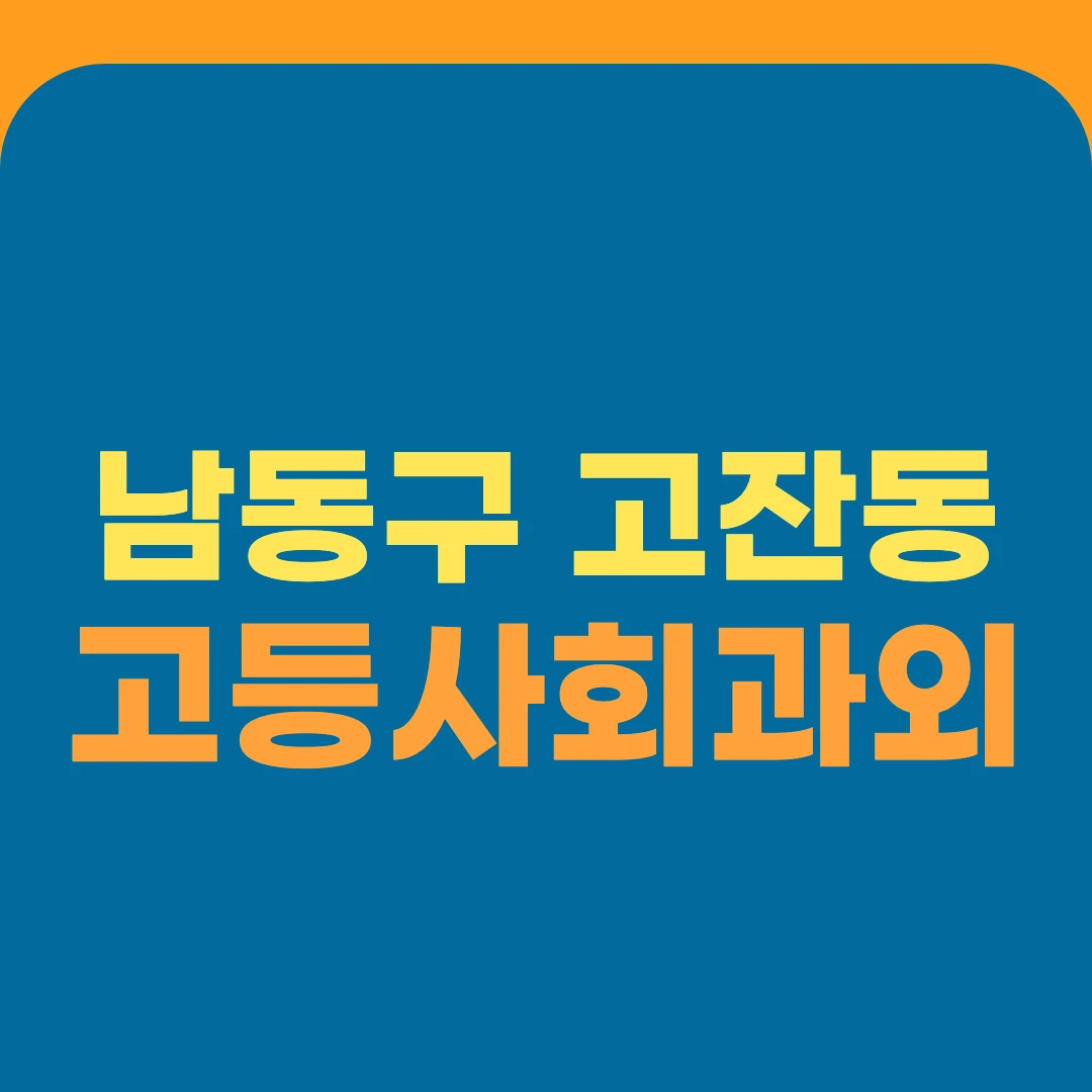 남동구 고잔동 고등사회과외