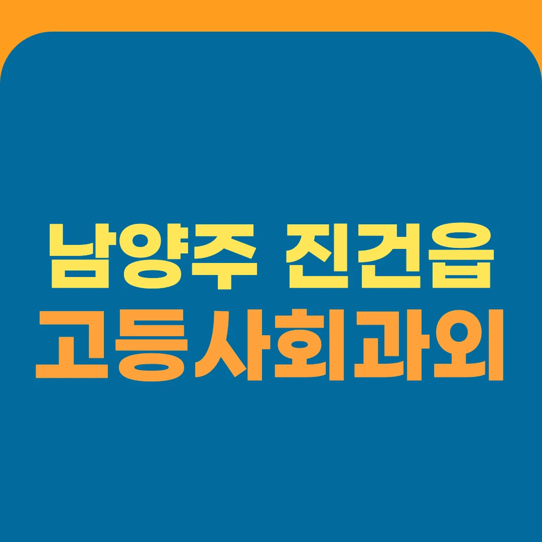 남양주 진건읍 고등사회과외
