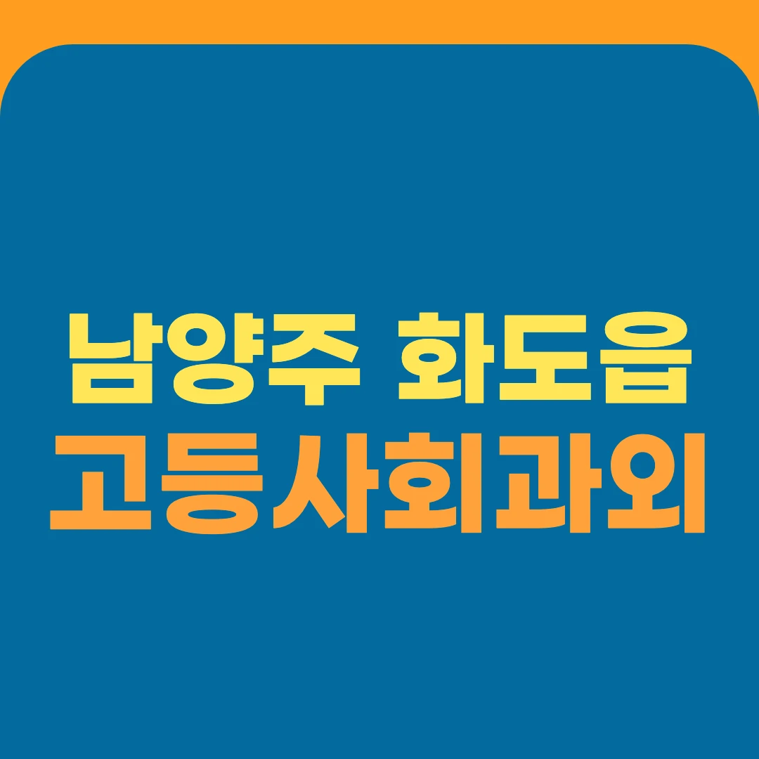 남양주 화도읍 고등사회과외