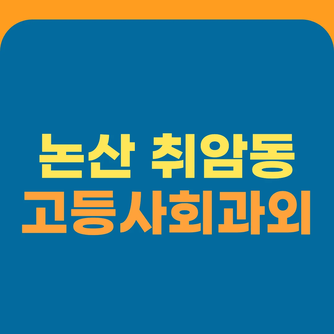 논산 취암동 고등사회과외