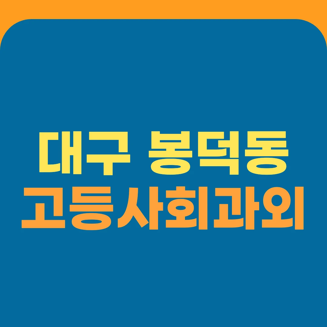 대구 봉덕동 고등사회과외