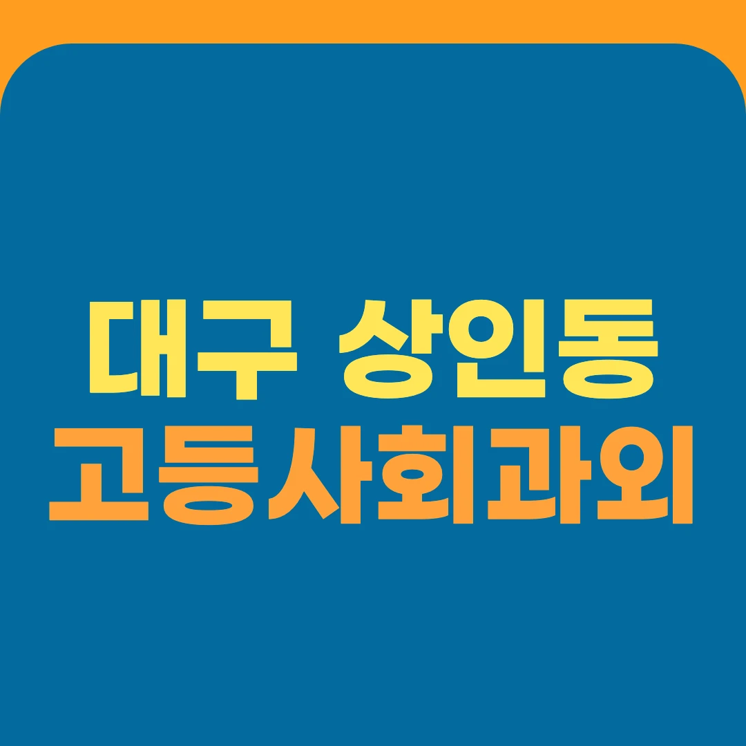 대구 상인동 고등사회과외