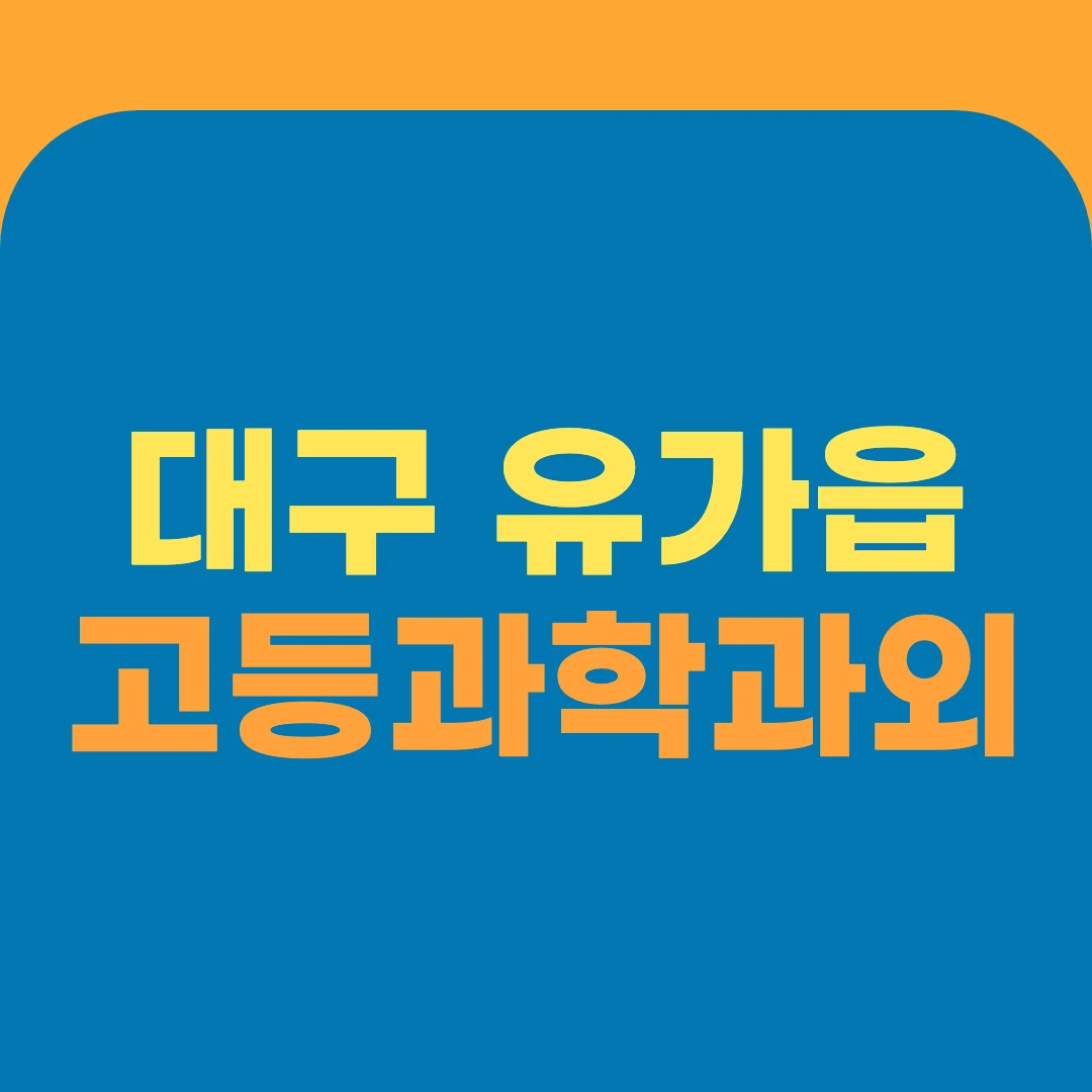 대구 유가읍 고등과학과외