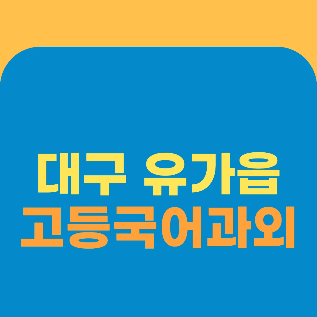 대구 유가읍 고등국어과외