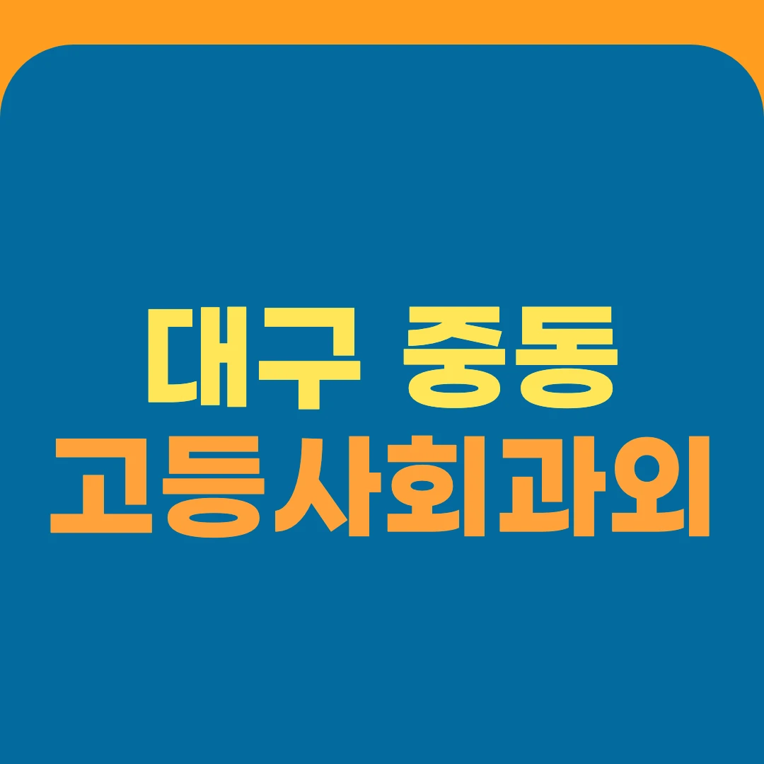 대구 중동 고등사회과외