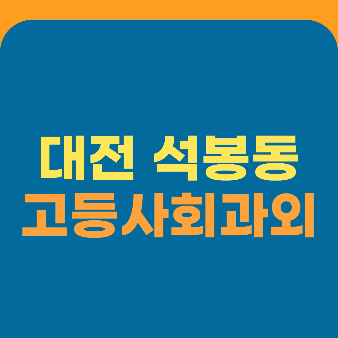 대전 석봉동 고등사회과외