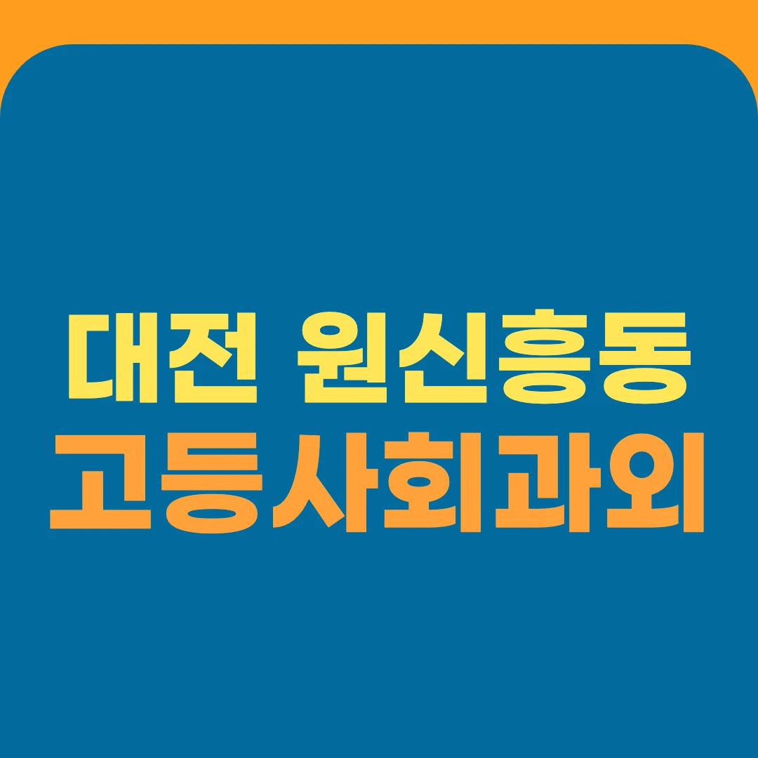 대전 원신흥동 고등사회과외