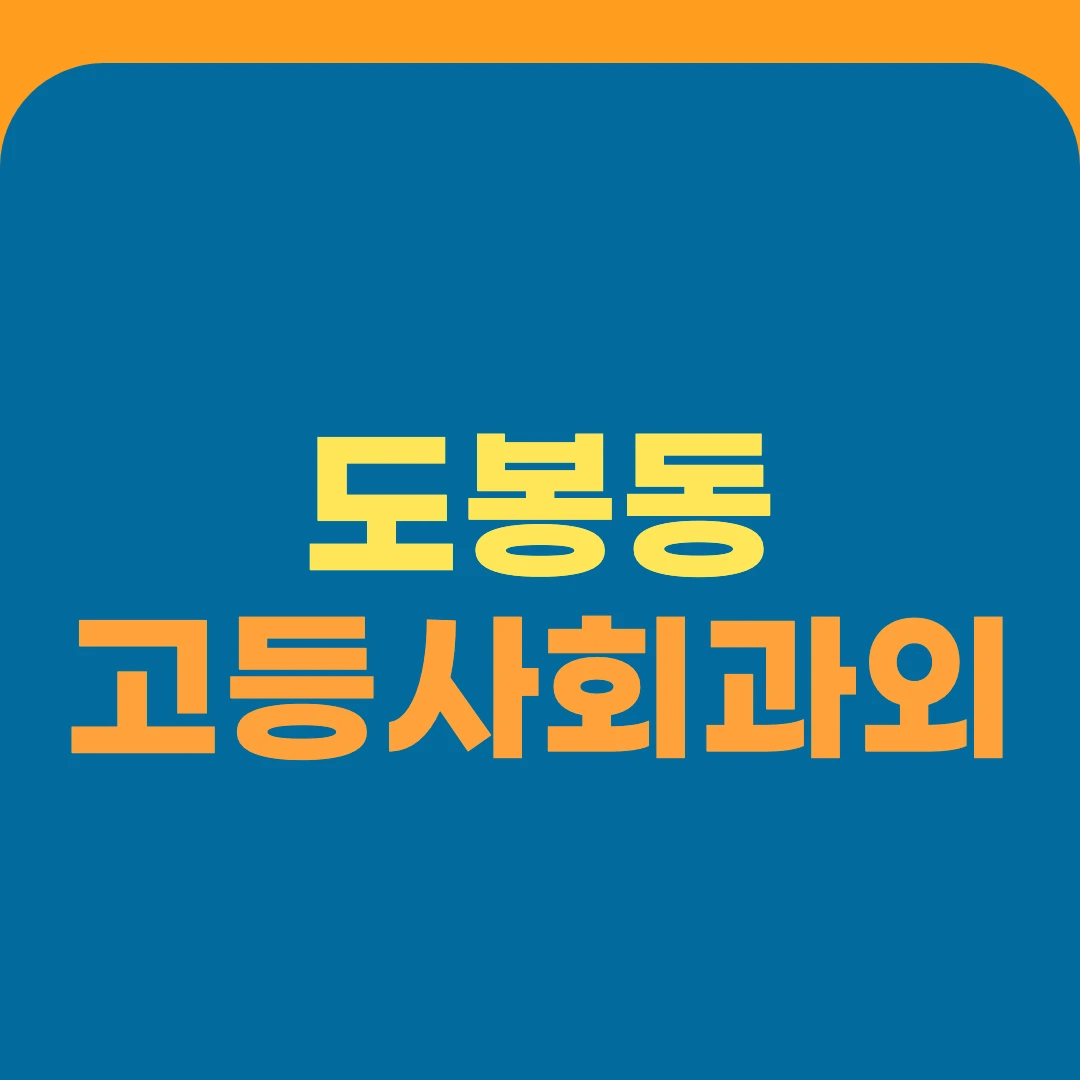도봉동 고등사회과외