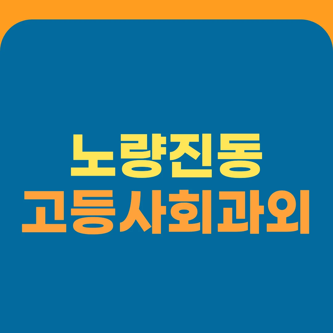 노량진동 고등사회과외
