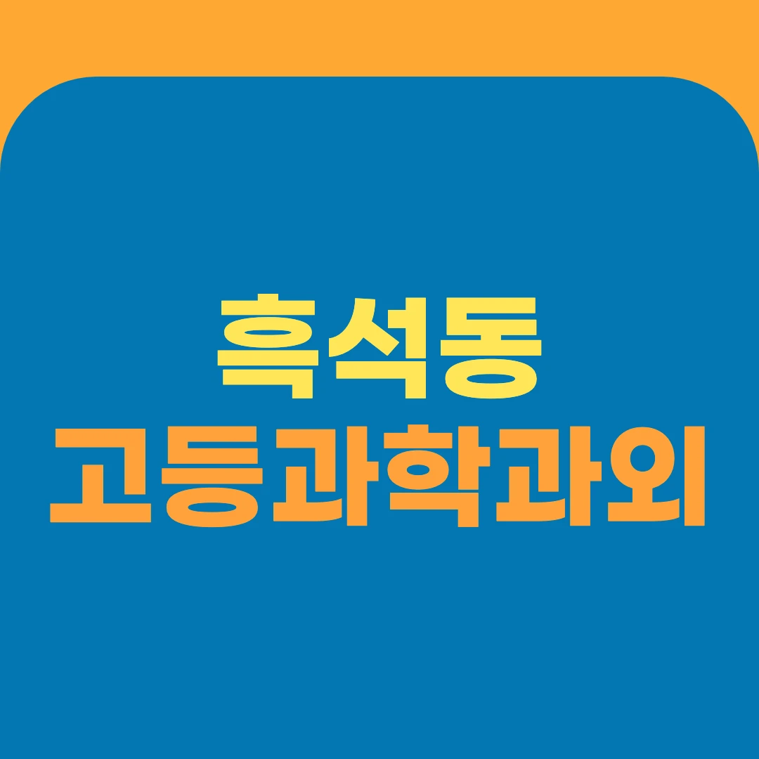흑석동 고등과학과외