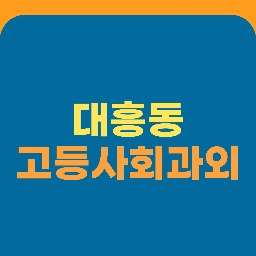 대흥동 고등사회과외