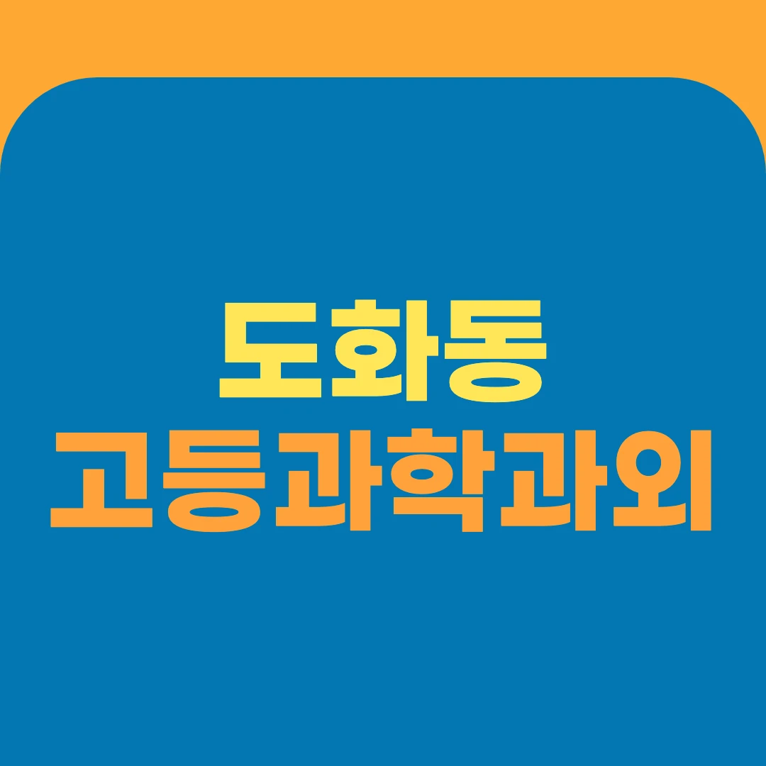 도화동 고등과학과외